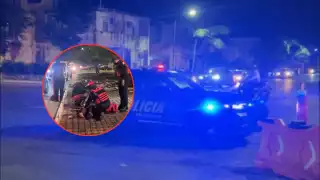 Un motociclista resultó herido al caer sobre varillas de acero en la avenida Chemuyil.
