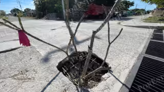 Vecinos de la colonia La Playa, en Champotón, denunciaron un registro expuesto en la calle 13 por 16.