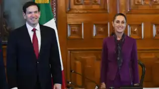 Marco Rubio, secretario de Estado de Estados Unidos y Claudia Sheinbaum Pardo, presidenta de México