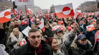 La manifestación fue convocada por organizaciones de groenlandeses residentes en Dinamarca