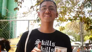 El joven invitó a las personas a participar sin miedo a las votaciones