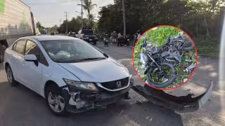 Motociclista pierde una pierna tras accidente en Ciudad del Carmen.