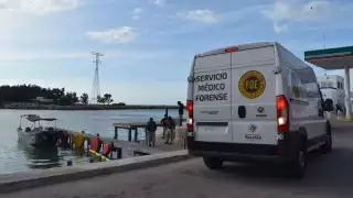 El cuerpo del pescador fue trasladado al Servicio Médico Forense