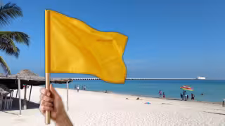 Izan la bandera amarilla en Puerto Progreso
