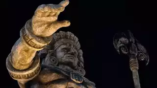 Así luce la estatua de Chaac en Telchac Puerto