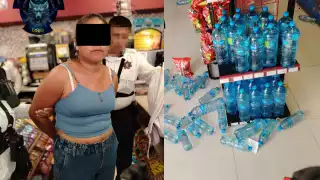 Elementos de la SPSC detuvieron a una mujer en una tienda de conveniencia en la avenida Gobernadores por un presunto hecho delictivo.