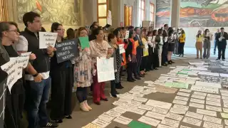 Elementos de la SCJN protestan por la Reforma al Poder Judicial