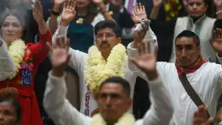 Hugo Aguilar Ortiz agradeció a las comunidades por acompañar el inicio de este nuevo ciclo judicial