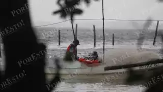 El puerto de Champotón permanece cerrado a la navegación ribereña por el evento de “norte”.