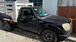 Así terminó la camioneta en Progreso