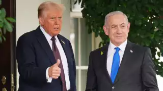 El presidente de Estados Unidos, Donald Trump y el primer ministro de Israel, Benjamin Netanyahu