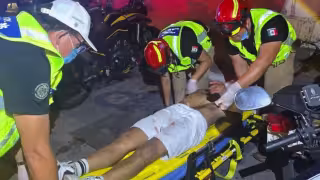 El hombre fue trasladado al Hospital General para recibir atención médica.