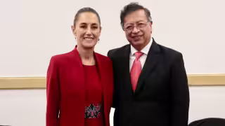 Claudia Sheinbaum Pardo, presidenta de México y Gustavo Petro, presidente de Colombia