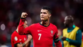 Cristiano Ronaldo no tuvo una buena tarde con su selección