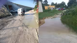 Calles inundadas y brotes de lodo aíslan a colonias de Candelaria tras fuertes lluvias