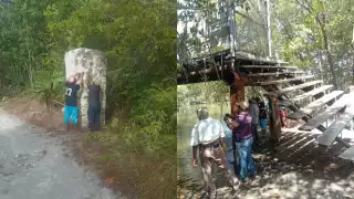 La Isla de Jaina está en abandono: su puente está colapsado y los caminos son intransitables.