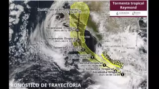 La circulación de “Raymond” provocará lluvias torrenciales en el suroeste de Guerrero y Michoacán