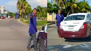Acusan a taxista en Ciudad del Carmen de perseguir y hostigar a conductora en plena vía pública