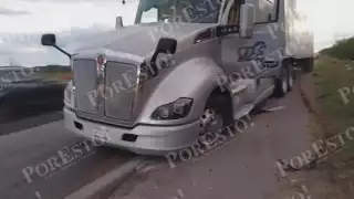 Un trailero se salvó de una tragedia tras dormitar al volante.