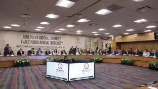 Ministros de la SCJN durante el arranque de los Foros por la Reforma al Poder Judicial