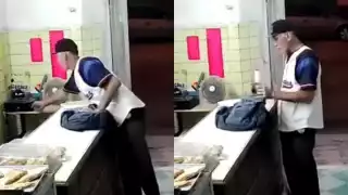 Cámaras de seguridad de un comercio en el Chembech captaron a sujeto cuando sustraía dinero