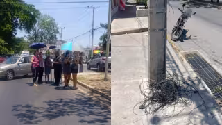 Una afectada señaló que camiones han derribado cables en la zona