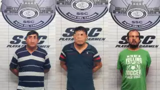 Reporte ciudadano lleva a la detención de tres hombres en la colonia Ejido de Playa del Carmen