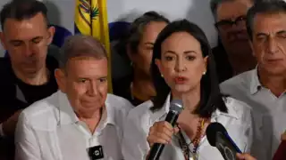 Las oficinas del partido VenteVenezuela al que pertenece María Corina Machado, fueron vandalizadas por hombres encapuchados y armados