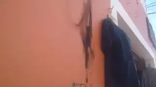 Sólo el vestido donde cayó el volador se incendio, sin causar más daños