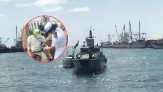 Cuatro hombres fueron rescatados vivos por la Secretaría de Marina en costas de Campeche.