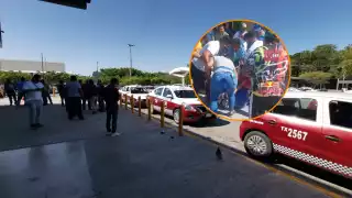 Enfrentamiento entre taxistas y pochimóviles en Bodega Aurrera llegó a golpes