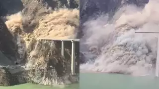 Imágenes difundidas por medios locales muestran cómo el puente se desplomó completamente