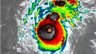 Así luce el Huracán Beryl en el Mar Caribe