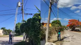 Colonia Banco de Piedra sufre apagón por cables viejos; exigen a CFE renovar red eléctrica