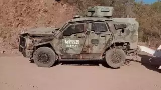 El incidente ocurrió cuando un vehículo táctico blindado tipo SandCat, patrullaba en un camino de terracería