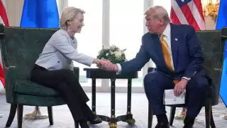 Ursula von der Leyen, presidenta de la Comisión Europea y Donald Trump, presidente de Estados Unidos