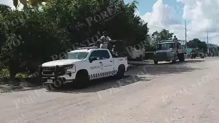 Fuerzas federales y municipales realizaron un amplio operativo de seguridad en Calkiní y Bécal.