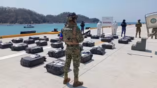 Con estas acciones, durante la actual administración suman más de 65.5 toneladas de droga aseguradas en la mar