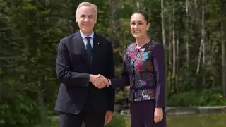 Mark Carney, primer ministro de Canadá y Claudia Sheinbaum Pardo, presidenta de México