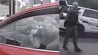 Rescate de perrito encerrado en un automóvil en plena ola de calor se hace viral en redes sociales