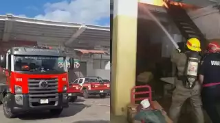 Incendio se registra en una bodega de la Central de Abastos del fraccionamiento Yucalpetén de Mérida