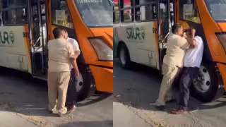 Un choque escaló a jalones de cabello entre choferes de transporte en Mérida