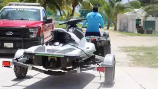 Agentes de la SSP tomaron posesión de las motos acuáticas