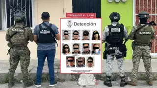 Once personas fueron detenidas en flagrancia por presuntos delitos de narcomenudeo.