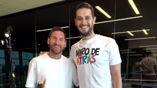 Adrián Marcelo publicó una foto de su encuentro con Lionel Messi