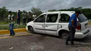Así terminó la unidad en la carretera federal