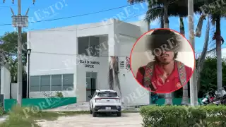 El agresor llevaba un bebé de aproximadamente un año de edad en brazos al momento del atraco.