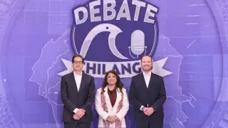 Salomón Chertorivski, Clara Brugada y Santiago Taboada en el Segundo Debate Chilango