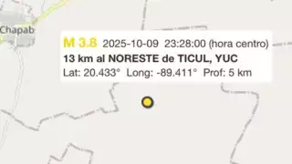 No hay afectaciones en Yucatán por el sismo en Ticul