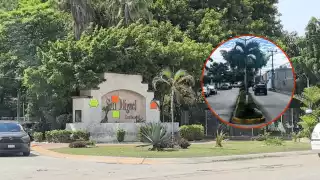 Vecinos del Fraccionamiento San Miguel protestan contra la construcción de un cárcamo en la glorieta principal